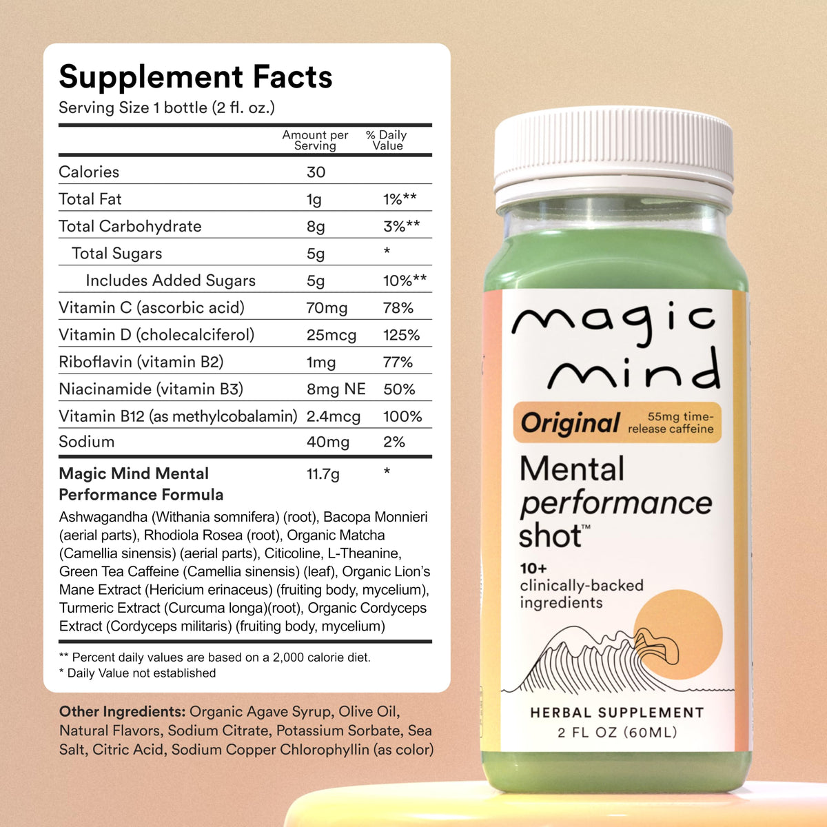 Magic Mind Original Energy & Focus Nootropic Shot - 5 Pack - image 2