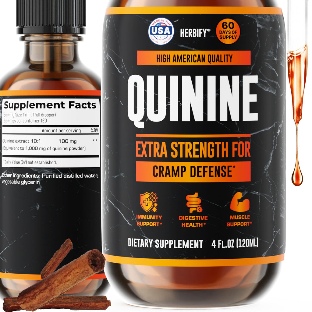 HERBIFY Quinine Tincture Liquid Extract for Digestion - 4 oz