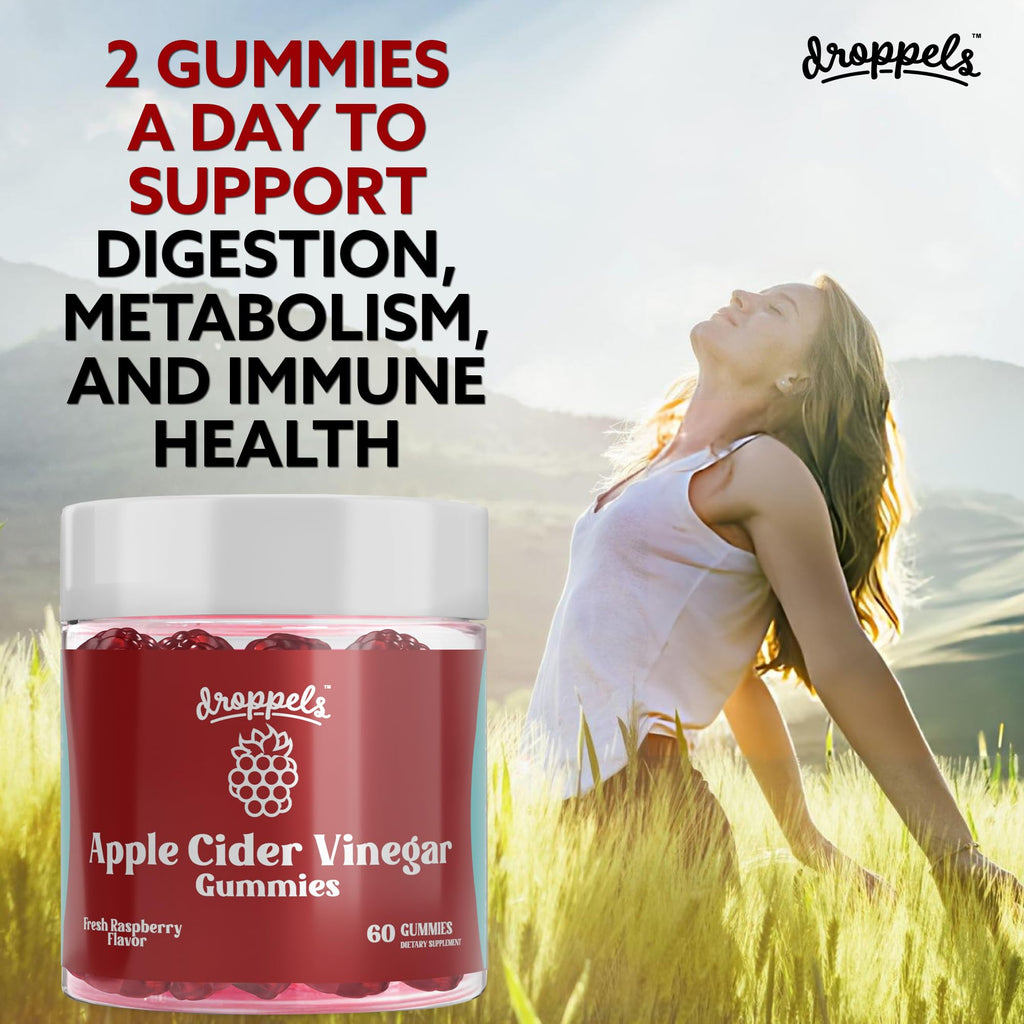Droppels Apple Cider Vinegar Gummies 1000mg with Beet Root