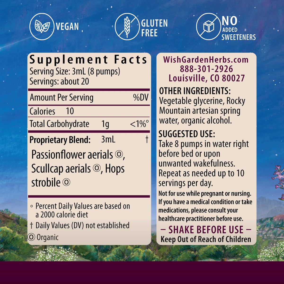 WishGarden Sleepy Nights Herbal Sleep Aid - 0.66 Fl Oz - image 2