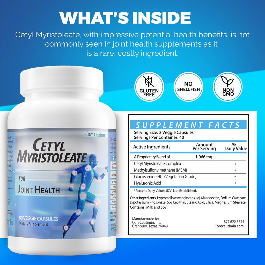 CoreCeutimin Cetyl Myristoleate Omega 5 Fatty Acid - 80 Capsules - image 2