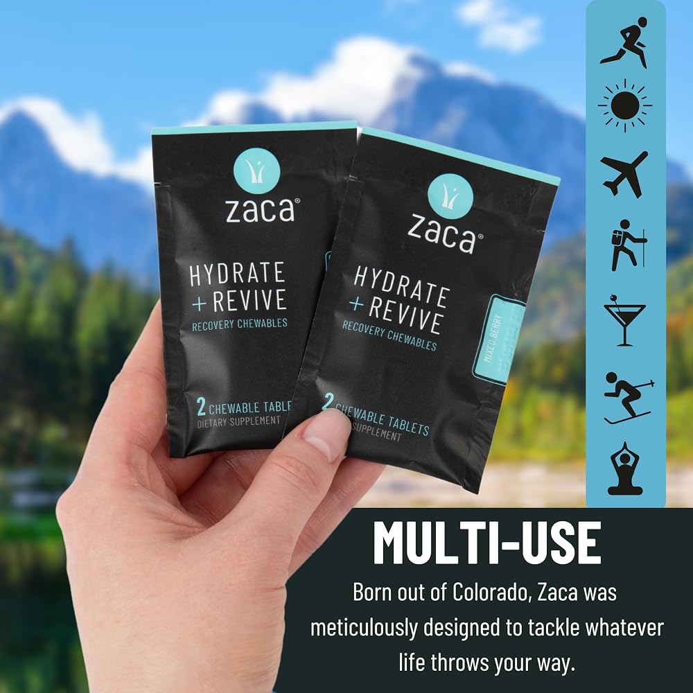 Zaca Recovery Chewable Supplement Hydrate + Revive - 12 Tablets - image 3
