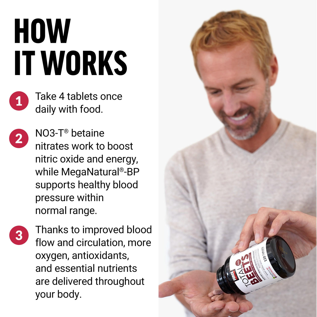 Force Factor Total Beets Blood Pressure Support with Grape Seed