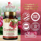 Nature's Nutrition Cranberry Pills Supplement 500mg Per Serving