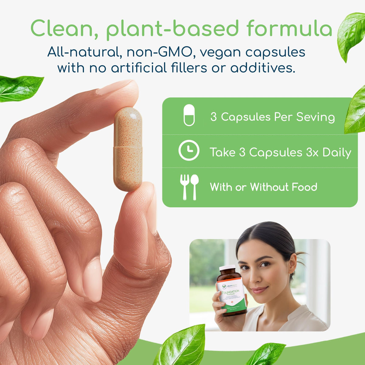 Return Healthy Foundation Formula Capsules - 270 Count - image 7