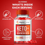 IDEAL PERFORMANCE Rapid Charge Keto ACV Gummies 1000mg - 60 Gummies - image 4