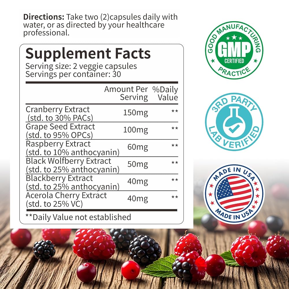 RUNICA 6X 6-in-1 Mixed Berry & Cherry Antioxidant Supplement