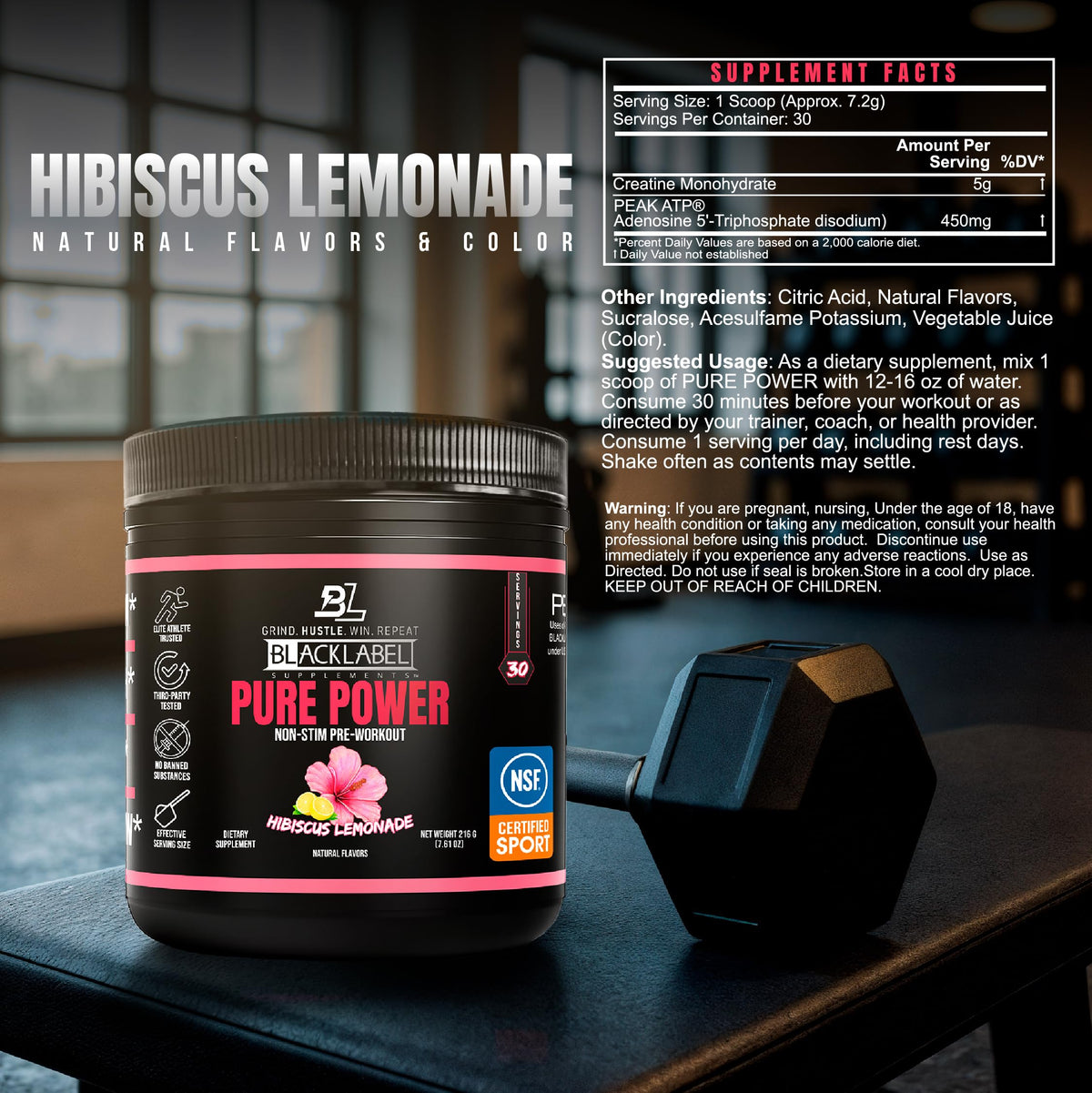 Blacklabel Supplements PRE-Game Pre Workout Powder