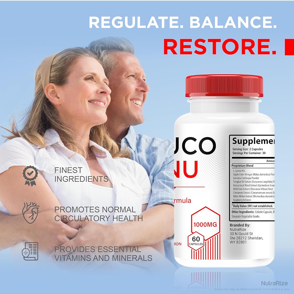 NutraRize Gluco Renu Capsules Natural Support - 180 Capsules - image 7