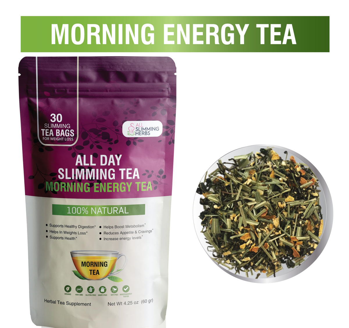 All Slimming Herbs Daytime Slimming Tea - 30 Teabags - image 2