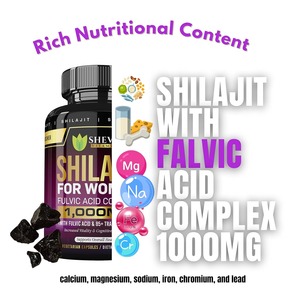 SHEVAT VITAMINS Shilajit 1000 mg Capsules Energy Support - 90 Capsules - image 3