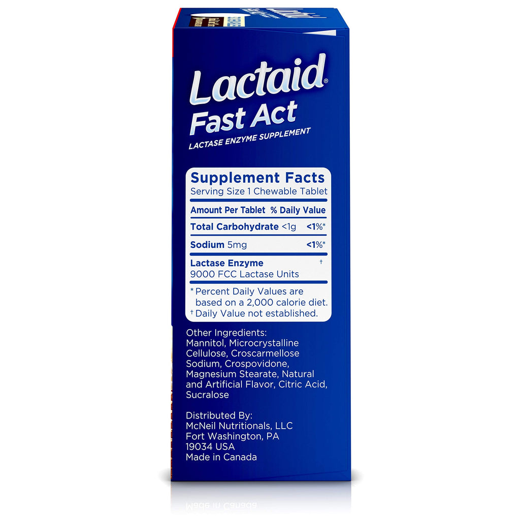 Lactaid Fast Act Lactose Intolerance Chewables Vanilla Twist - 32 Packs - image 10
