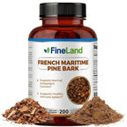 FineLand French Maritime Pine Bark Extract 450 mg - 200 Vegetarian Capsules