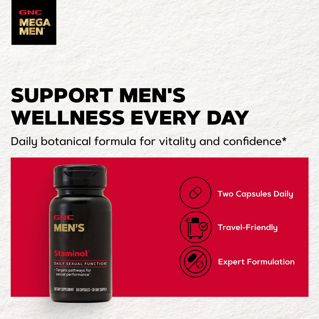 GNC Mega Men Staminol Male Vitality Formula - 60 Capsules - image 3