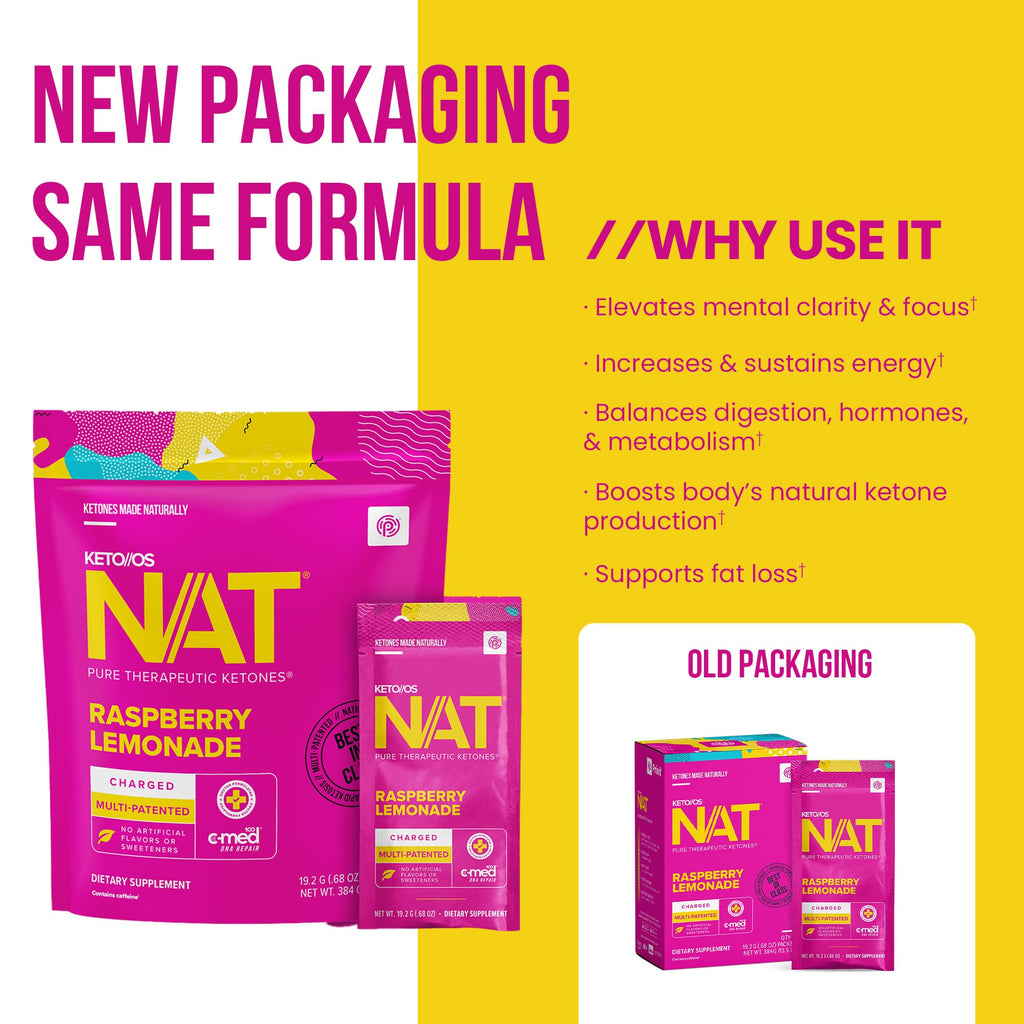 Prüvit Keto//OS NAT Raspberry Lemonade Drink Mix - 20 Sachets - image 4