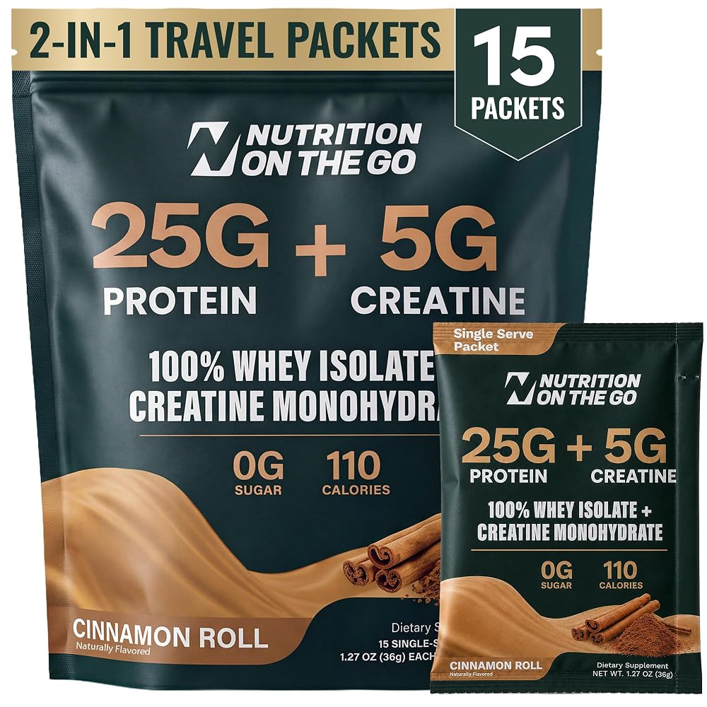 Nutrition On The Go 2-in-1 Whey Protein Isolate + Creatine Travel