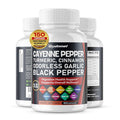 GUDOMET Cayenne Pepper 14-in-1 with Turmeric & Cinnamon - 150 Capsules