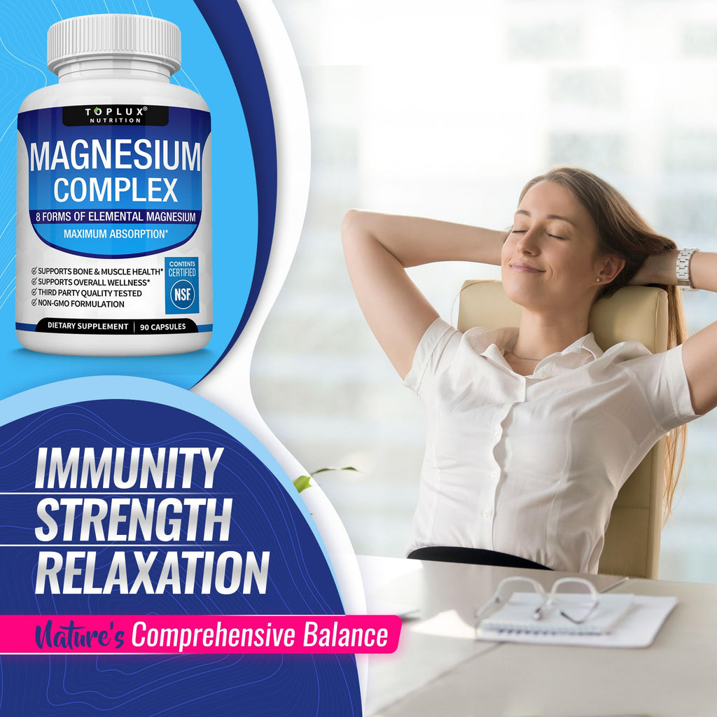 Toplux Magnesium Complex 8 Forms - 90 Capsules - image 5