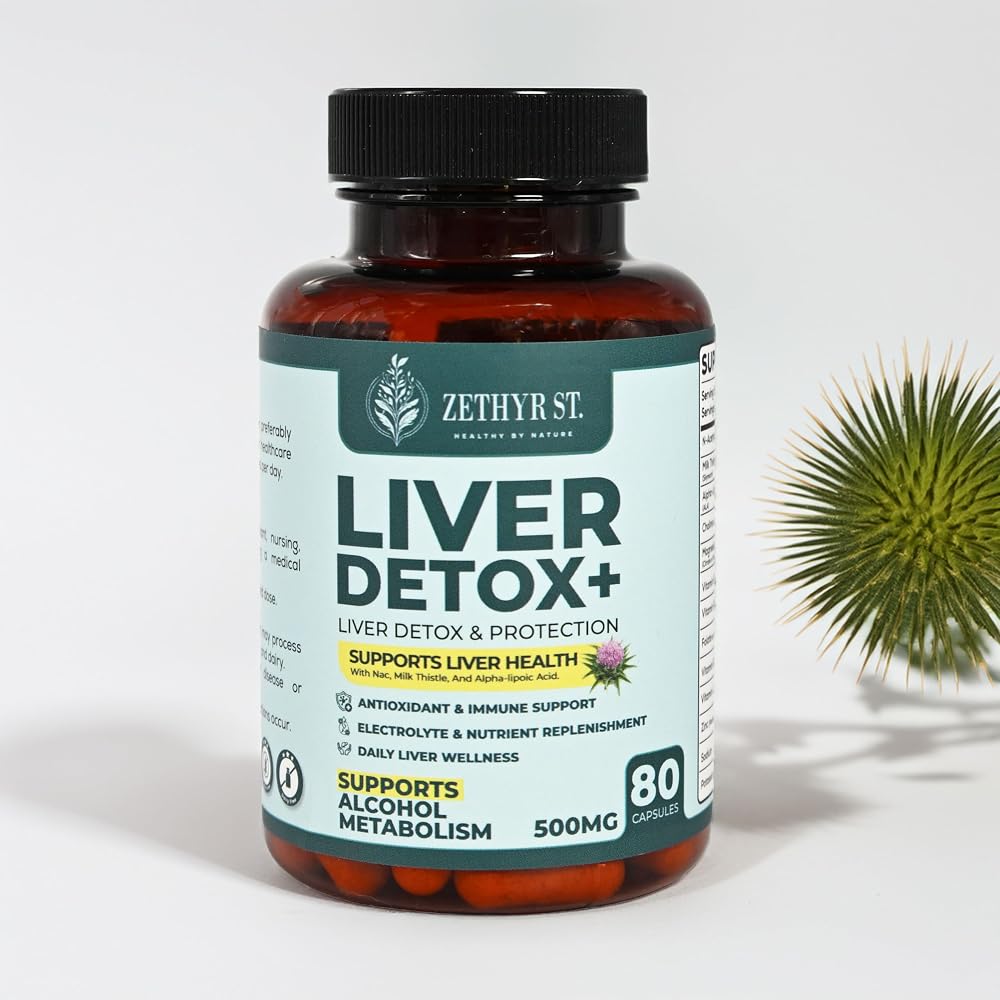 ZETHYR STREET Liver Cleanse Detox & Repair with Milk Thistle - 80 Capsules - image 5