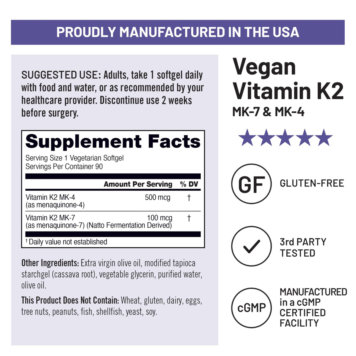 NatureWise Vitamin K2 600mcg with MK-7 & MK-4 - 90 Softgels - image 4
