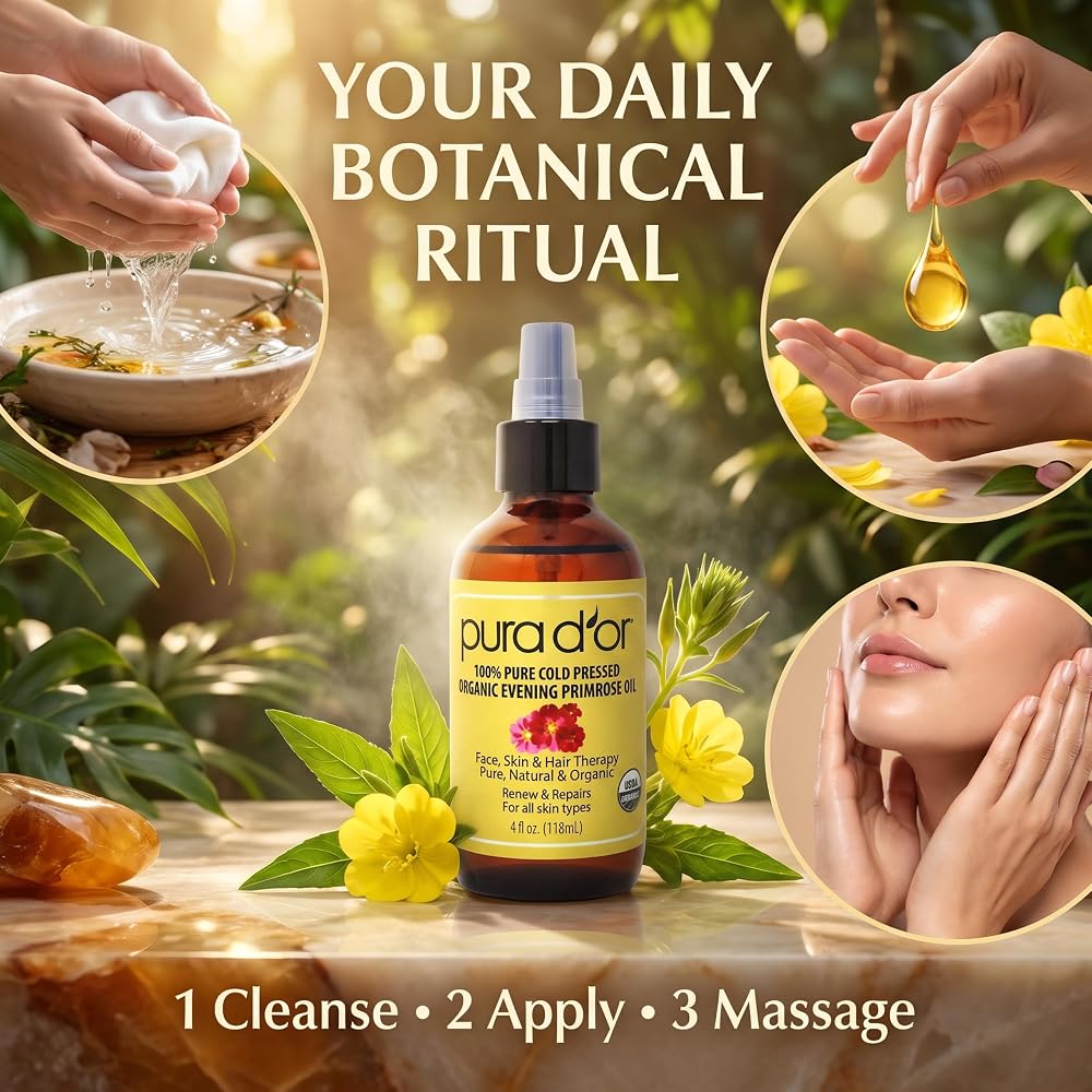 PURA D'OR Organic Evening Primrose Oil 100% Pure Cold Pressed - image 7