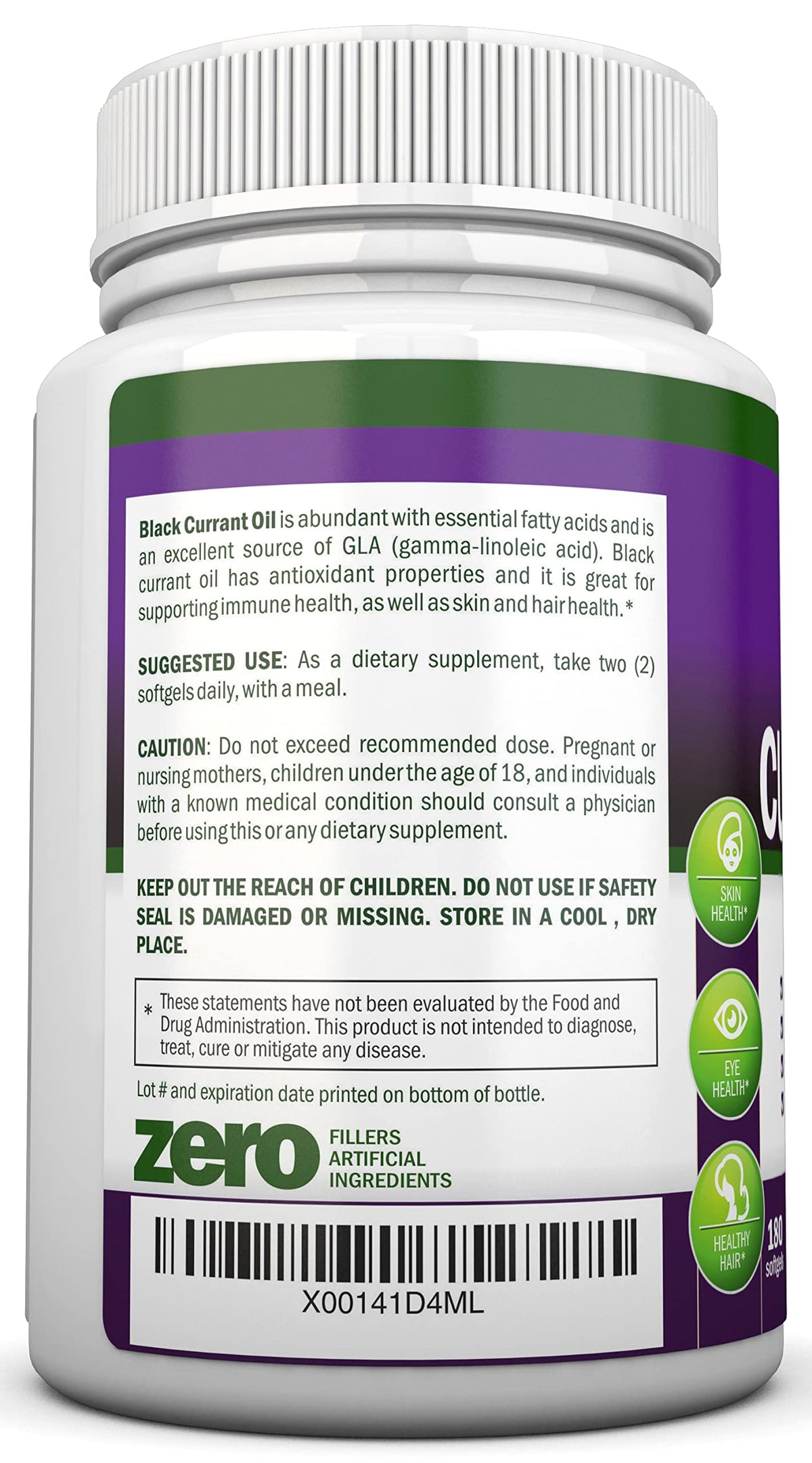 NutriONN Black Currant Oil 1000 mg - 180 Softgels - image 3