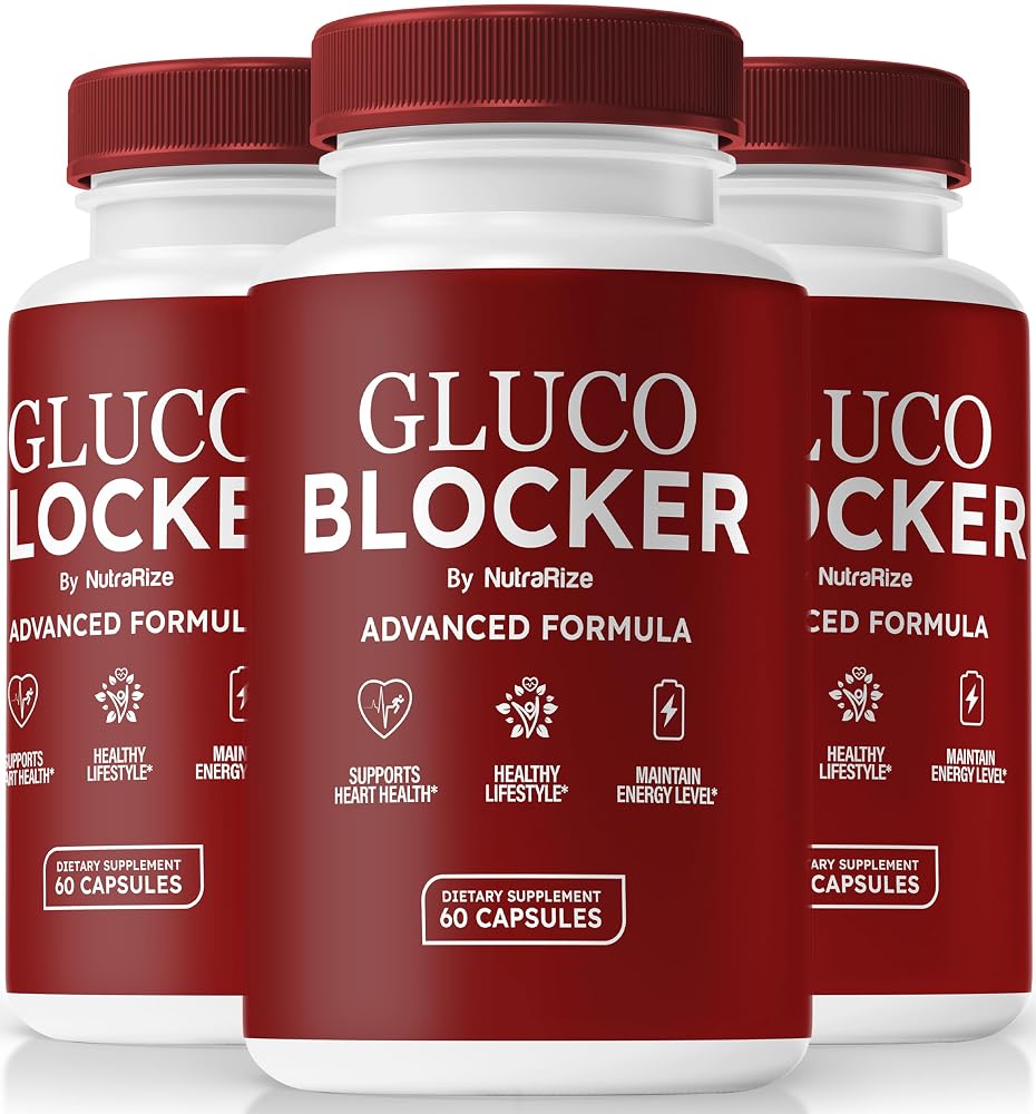 NutraRize Gluco Blocker Capsules for Overall Health Support - 180 Capsules