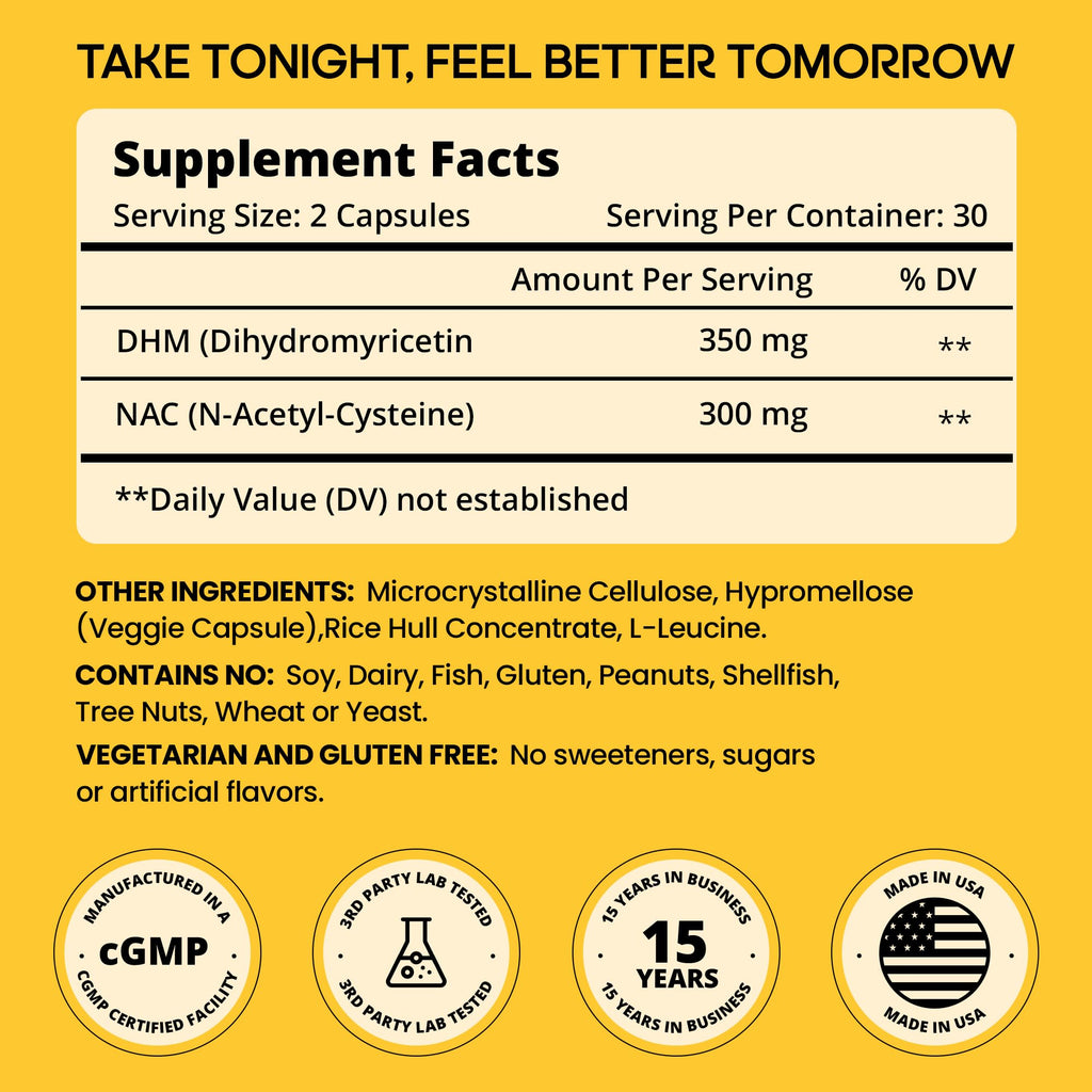 drinkwel DHM with NAC 650mg Liver Support - 60 Capsules - image 6