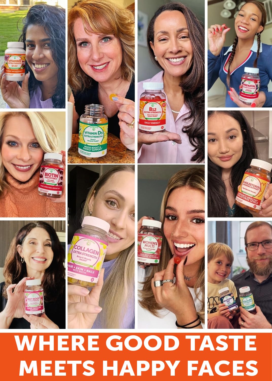Lunakai USA Made High Potency Vitamin C Gummies for Adults and Kids