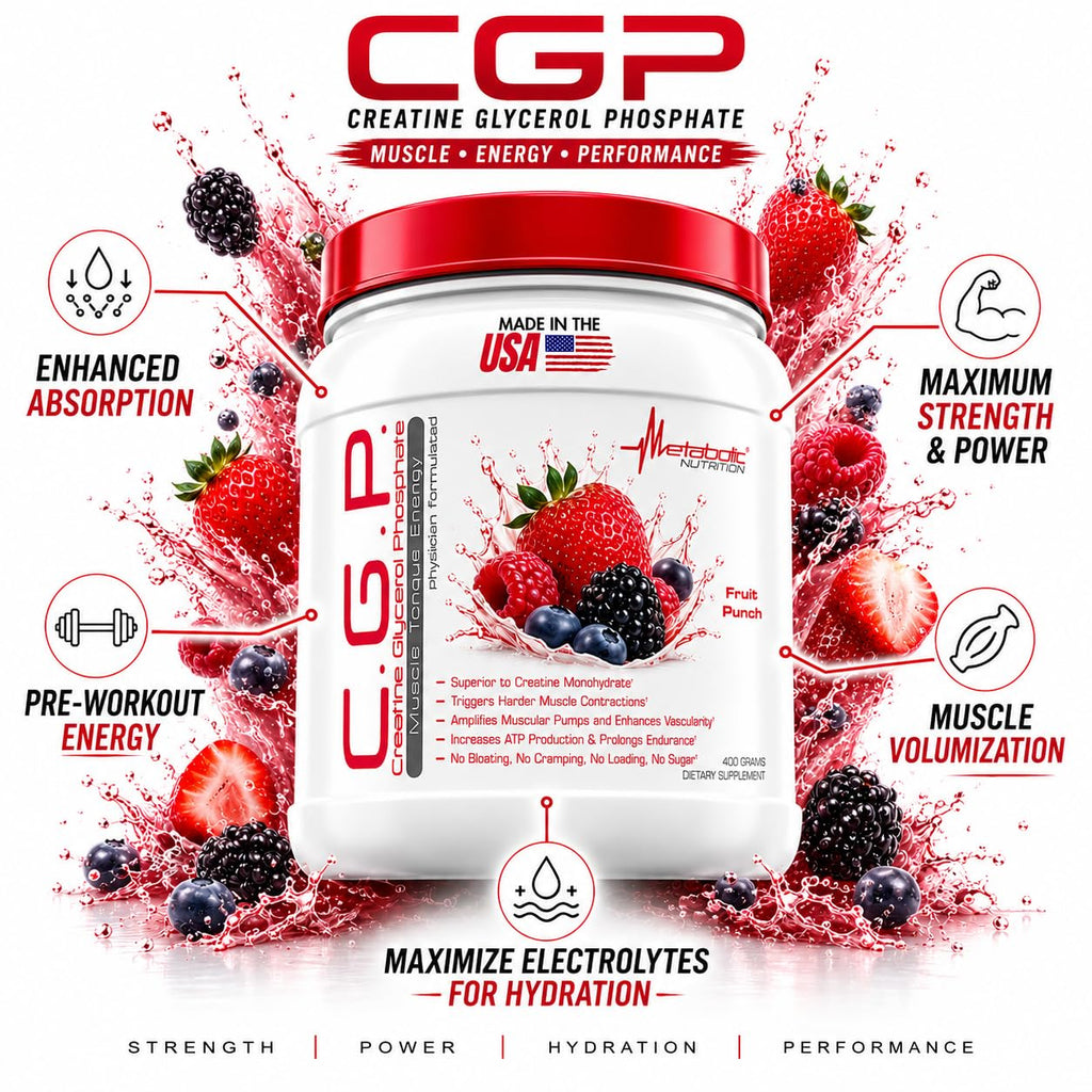 Metabolic Nutrition, CGP, Creatine Glycerol Phosphate, 100%