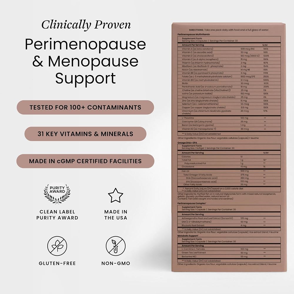 Perelel Perimenopause Support Multivitamin & Omega 3 - 30 Sachets - image 2