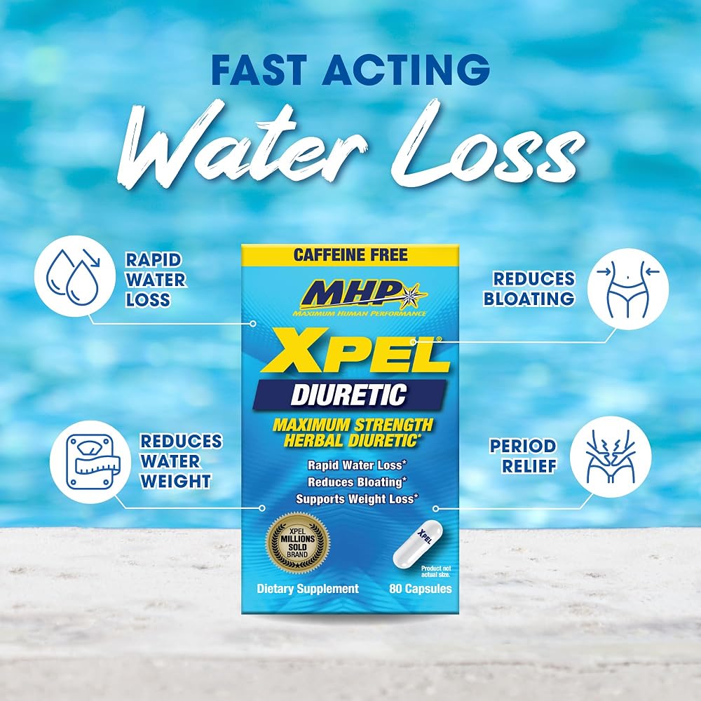 MHP Xpel Maximum Strength Diuretic Water Pills - 80 Capsules - image 5