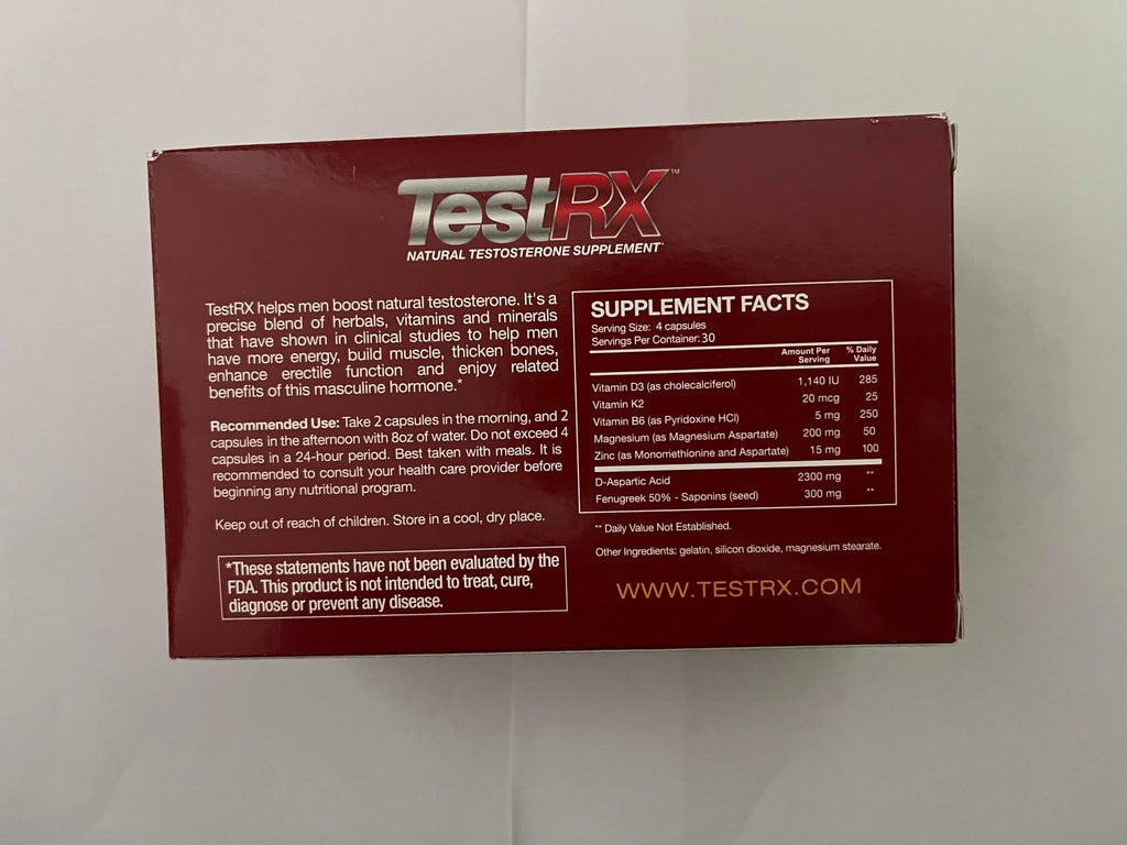 Generic TestRX Testosterone Booster for Men - 120 Capsules - image 2