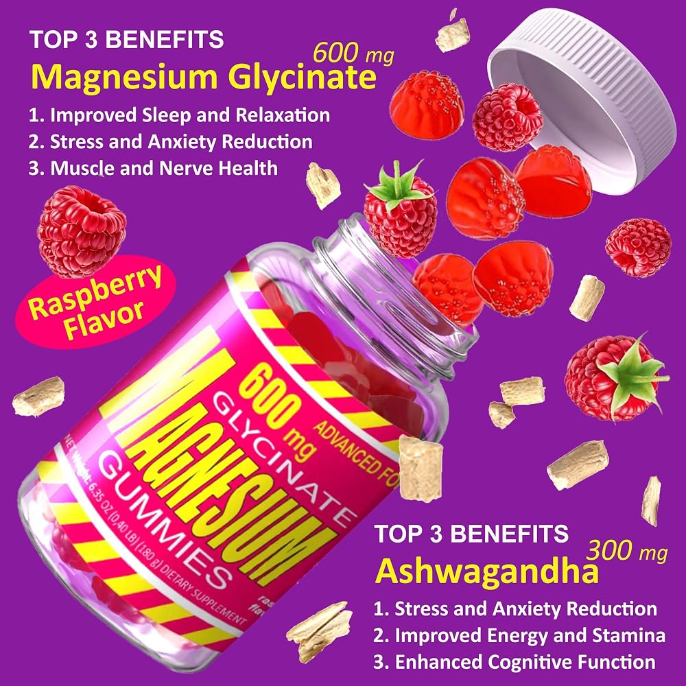 BIZYAC Magnesium Glycinate 400mg Gummies with L-Threonate & Ashwagandha - image 3