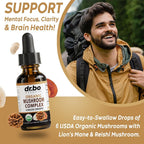 DR. BO Organic Lions Mane Mushroom Complex Liquid Drops - 1 Fl Oz - image 3