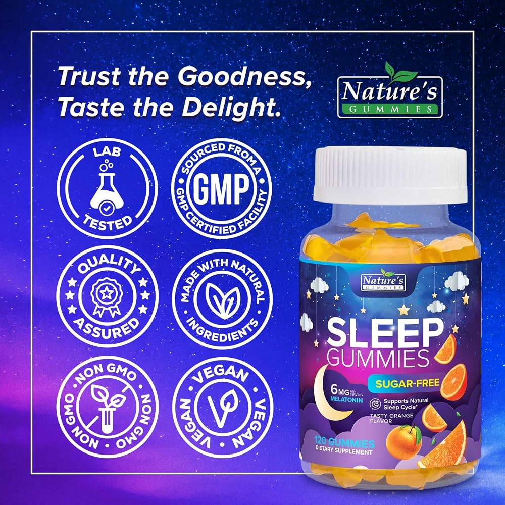 Nature's Gummies Sleep Gummies 6mg Melatonin - 120 Gummies - image 4