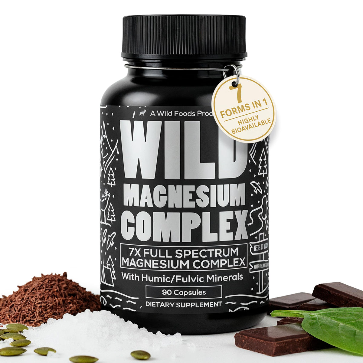 Wild Foods Magnesium Complex 7 Forms - 90 Capsules