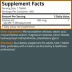 Bronson Bronson Basics Flavored Vitamin K2 Tablets Support Strong