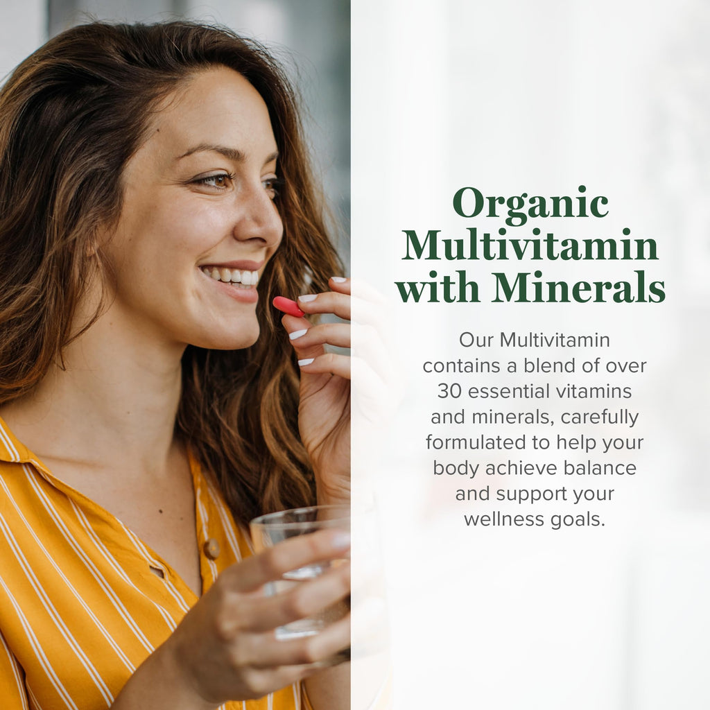 Global Healing Center Organic Multivitamin for Men & Women - 120 Capsules - image 2