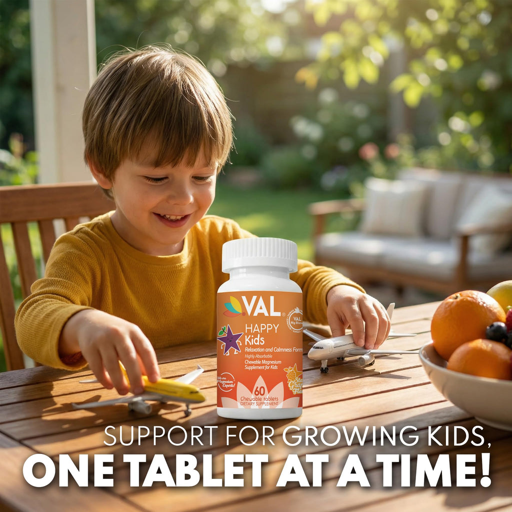 VAL Chewable Magnesium for Kids Relaxation and Calm Formula High