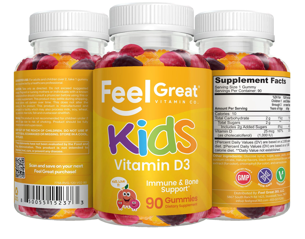 The Feel Great Vitamin Company Feel Great Kids Vitamin D3 1000 IU