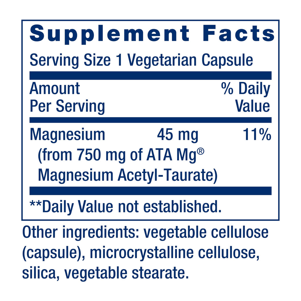Life Extension Calm-Mag Magnesium Acetyl Taurinate - 30 Capsules - image 3