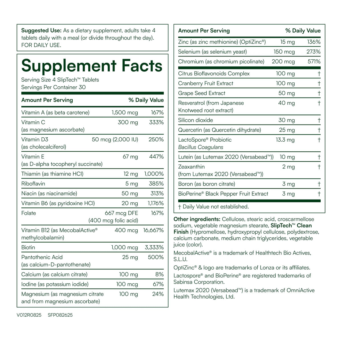 Purity Products Women's Perfect Multi Balanced Multivitamin - 120 Tablets - image 2