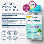SOLARAY SharpMind Memory Formula Brain Supplement - 60 Vegetarian Capsules - image 2