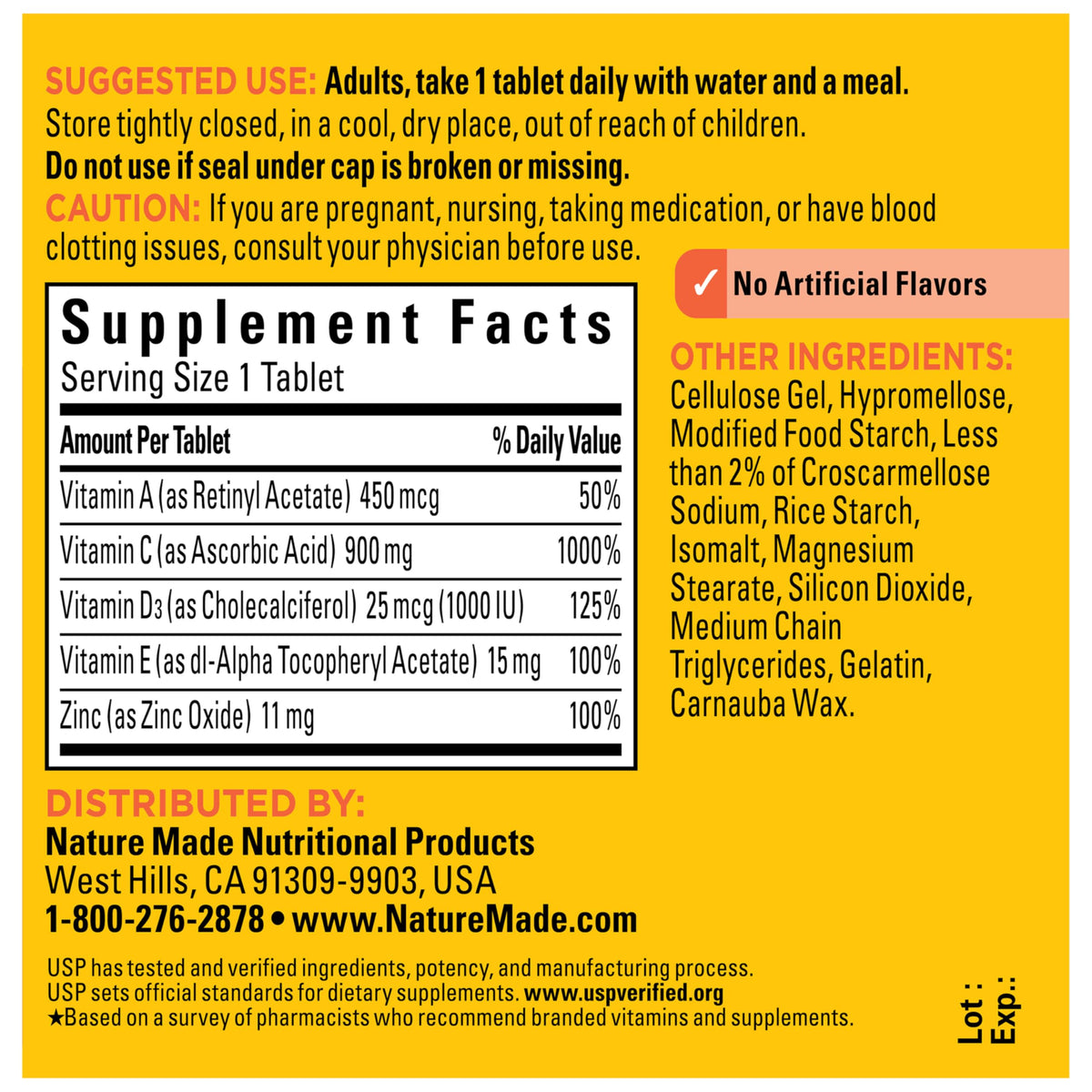 Nature Made Super C Tablets with Vitamin D3 and Zinc - 60 Tablets - image 10