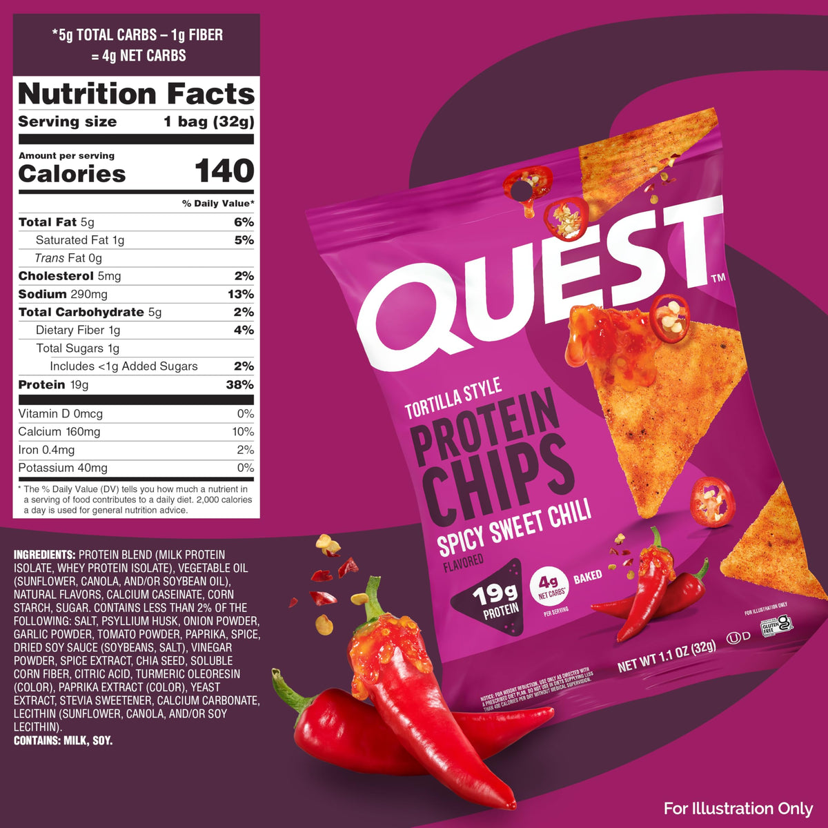 Quest Nutrition Loaded Taco Tortilla Style Protein Chips
