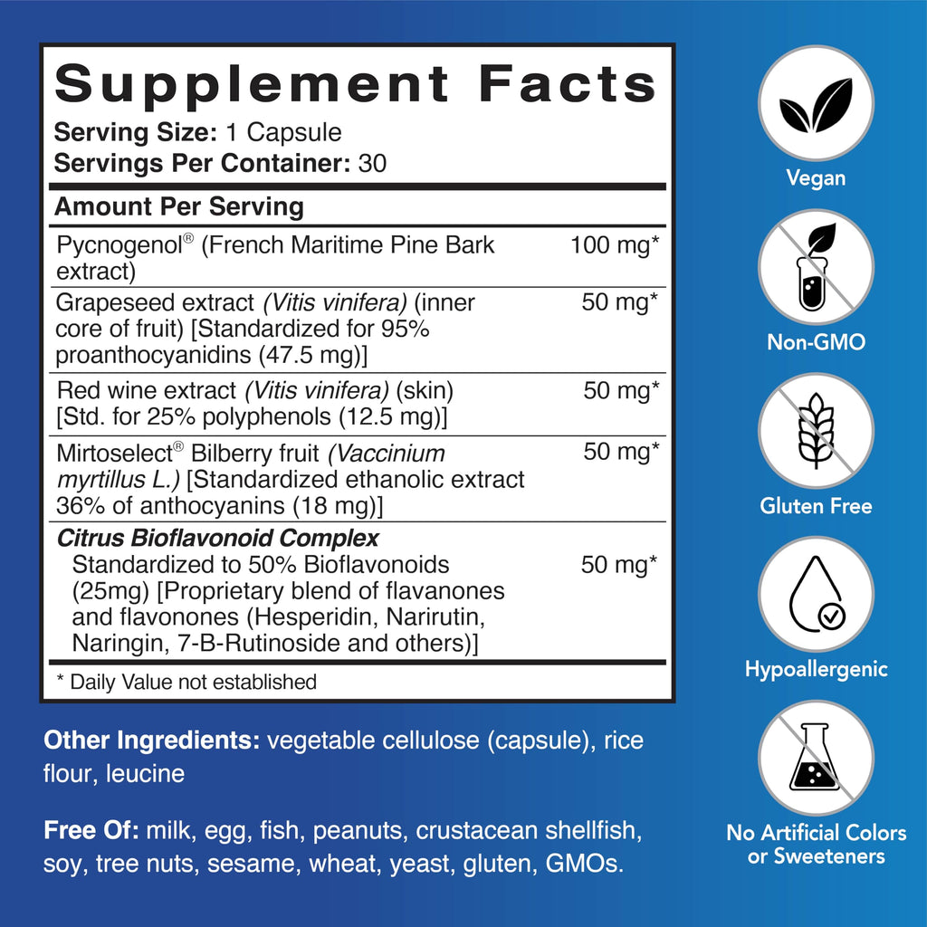 Patient One Pycnogenol & OPC Complex 300 mg - 30 Capsules - image 2