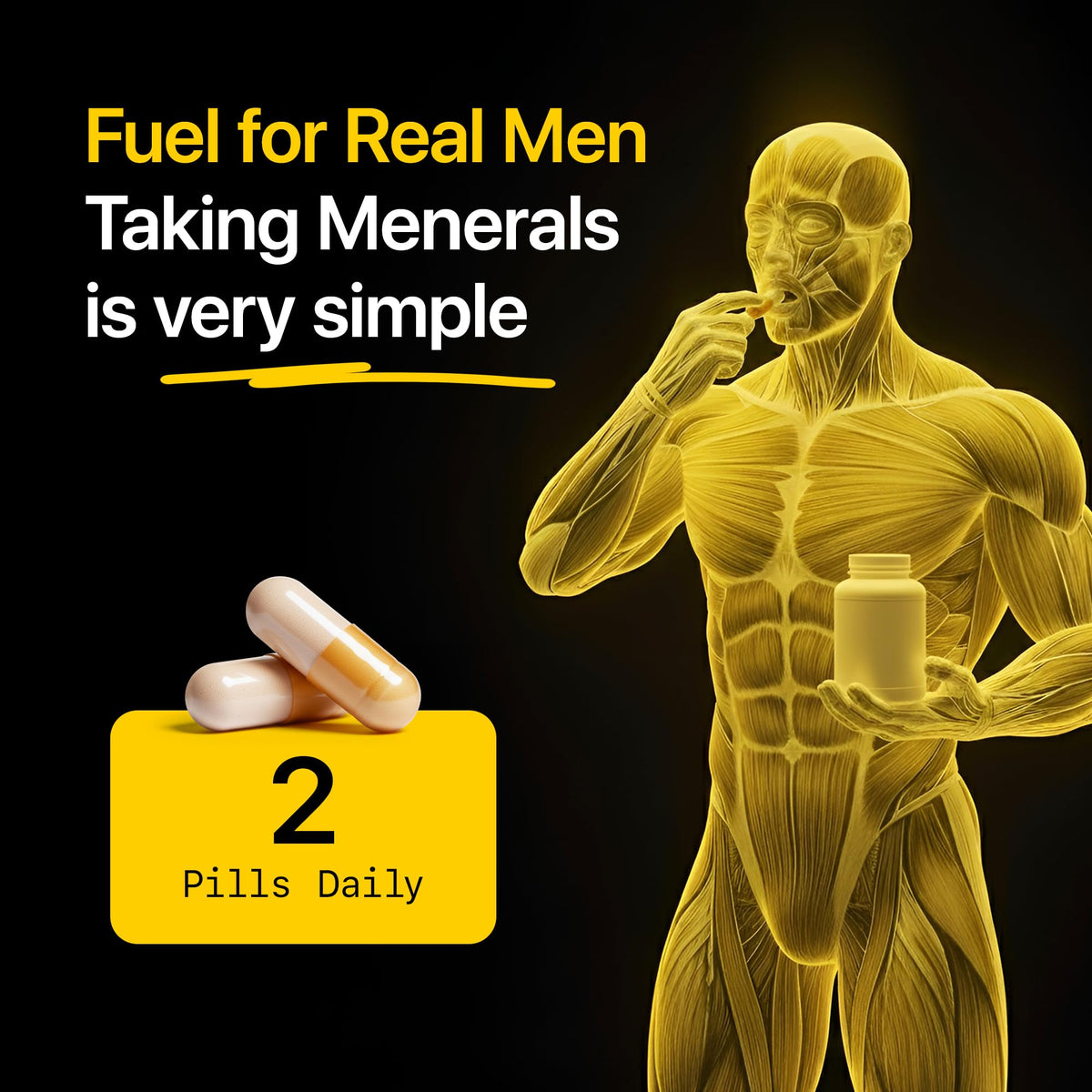 Menerals Testosterone Booster Trace Minerals - 60 Capsules - image 6