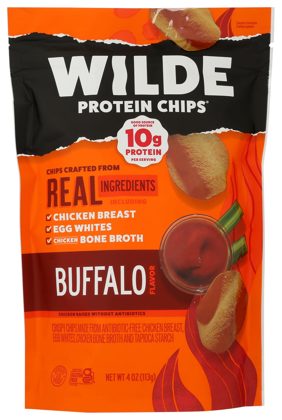 Wilde Chips Buffalo Style Protein Chips - 4 oz