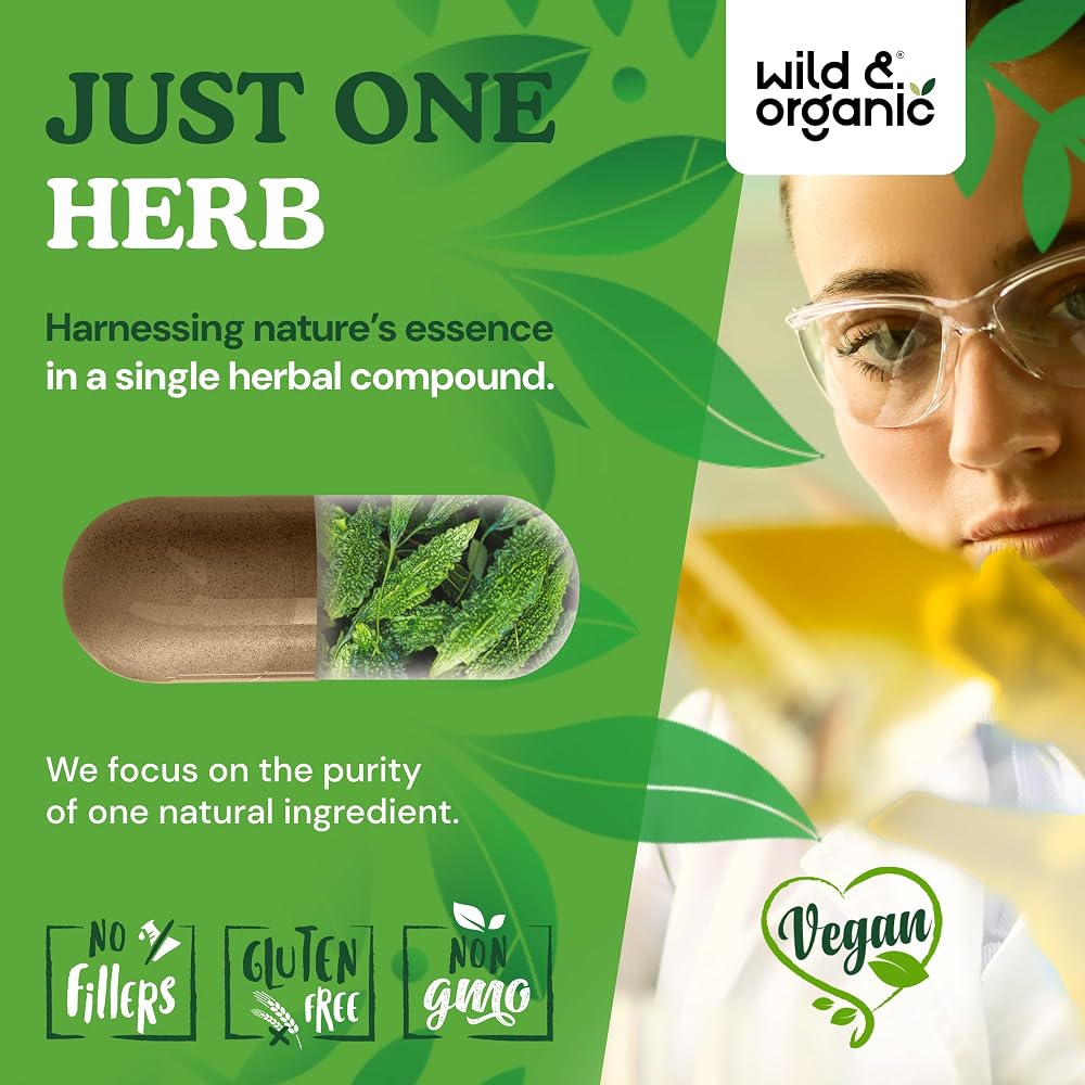 Wild & Organic Bitter Melon Capsules 500 mg - Digestive Support